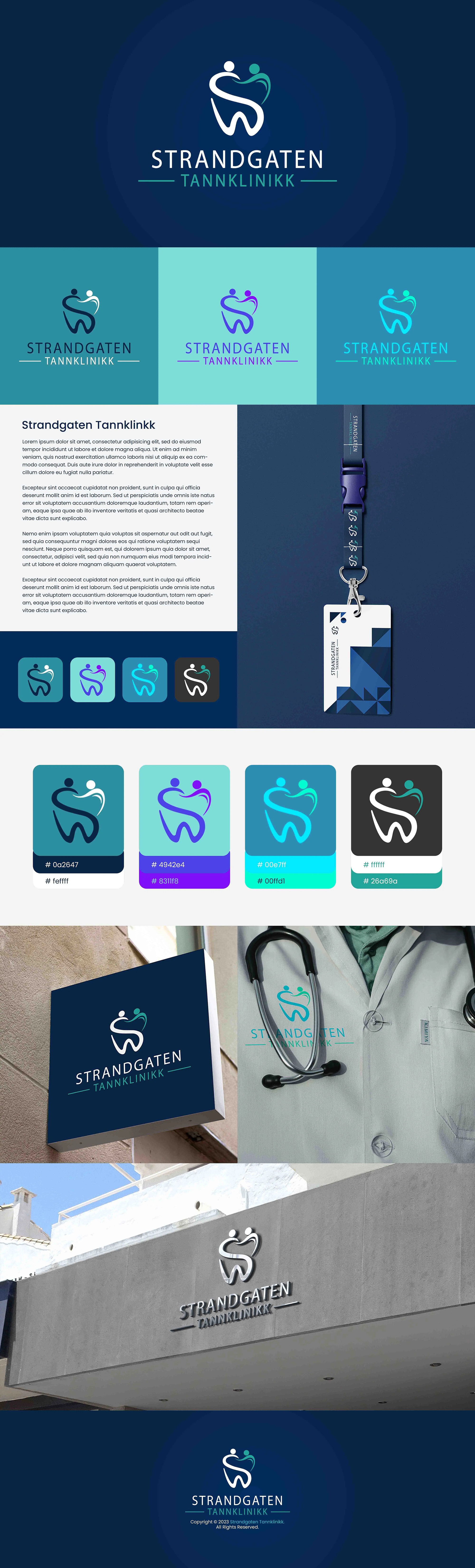 Strandgaten dental clinic brand identity project