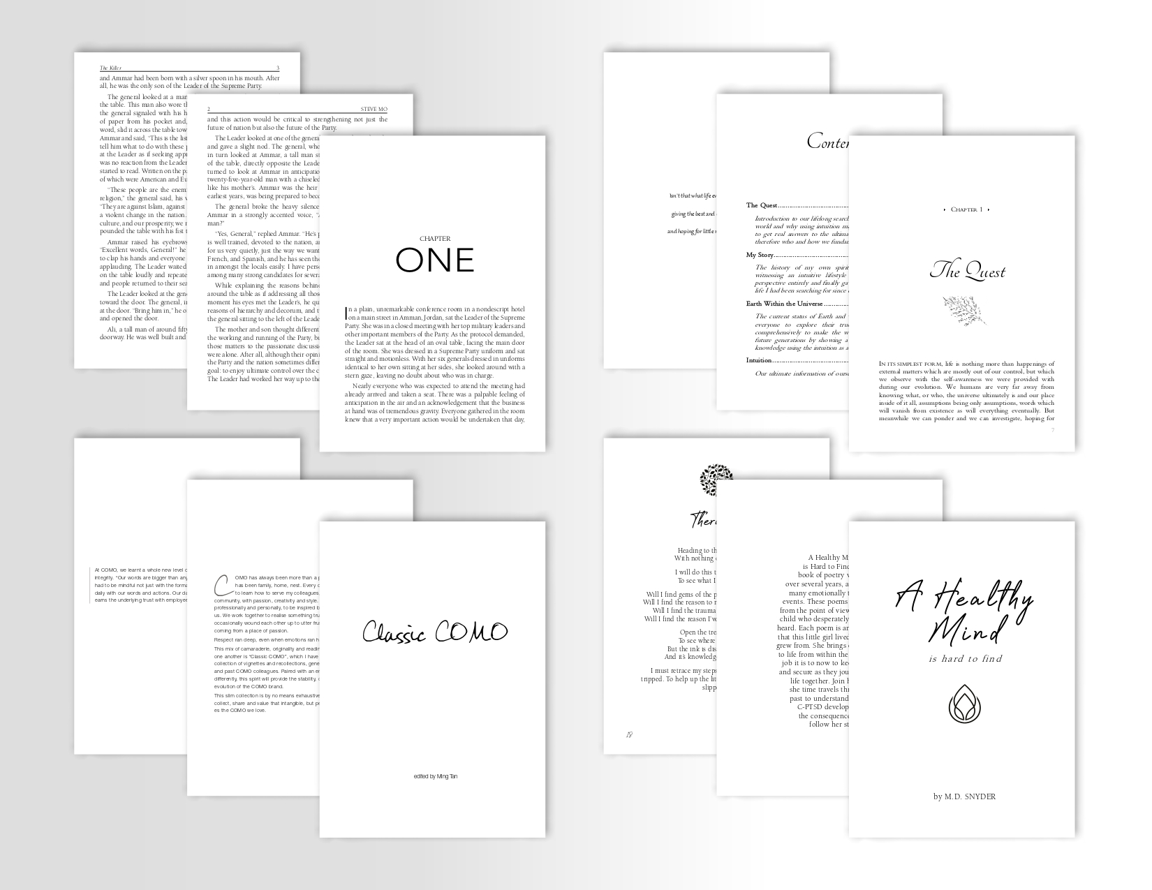 Classic book interior layout