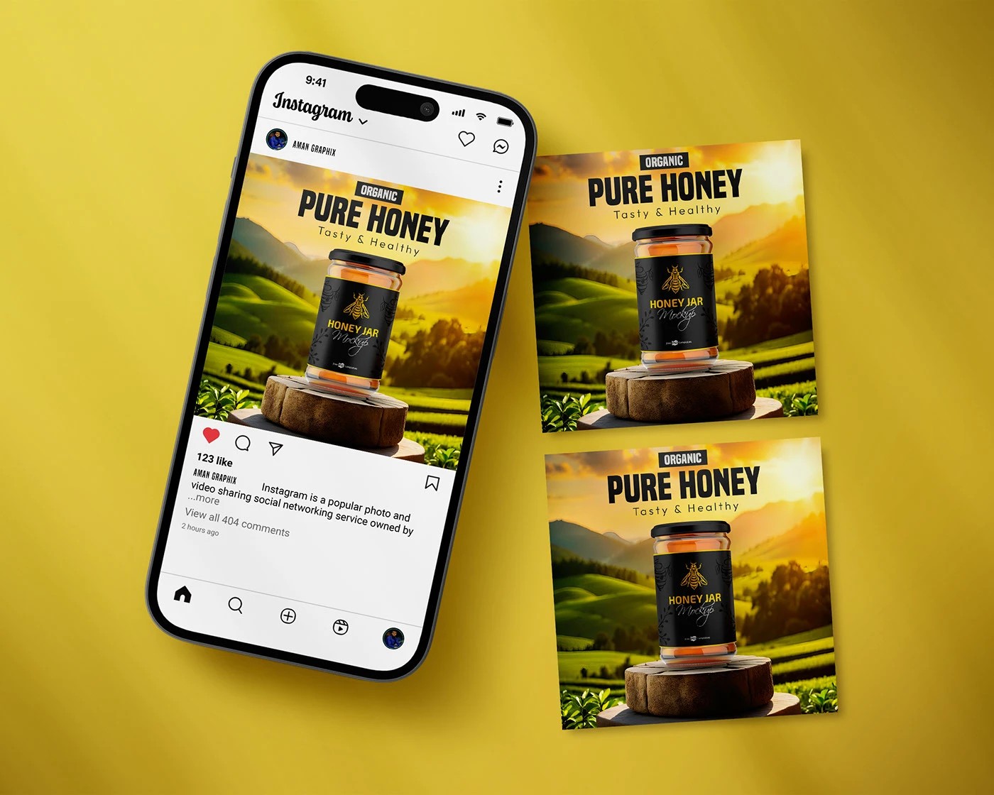 Instagram mockup social media campaign