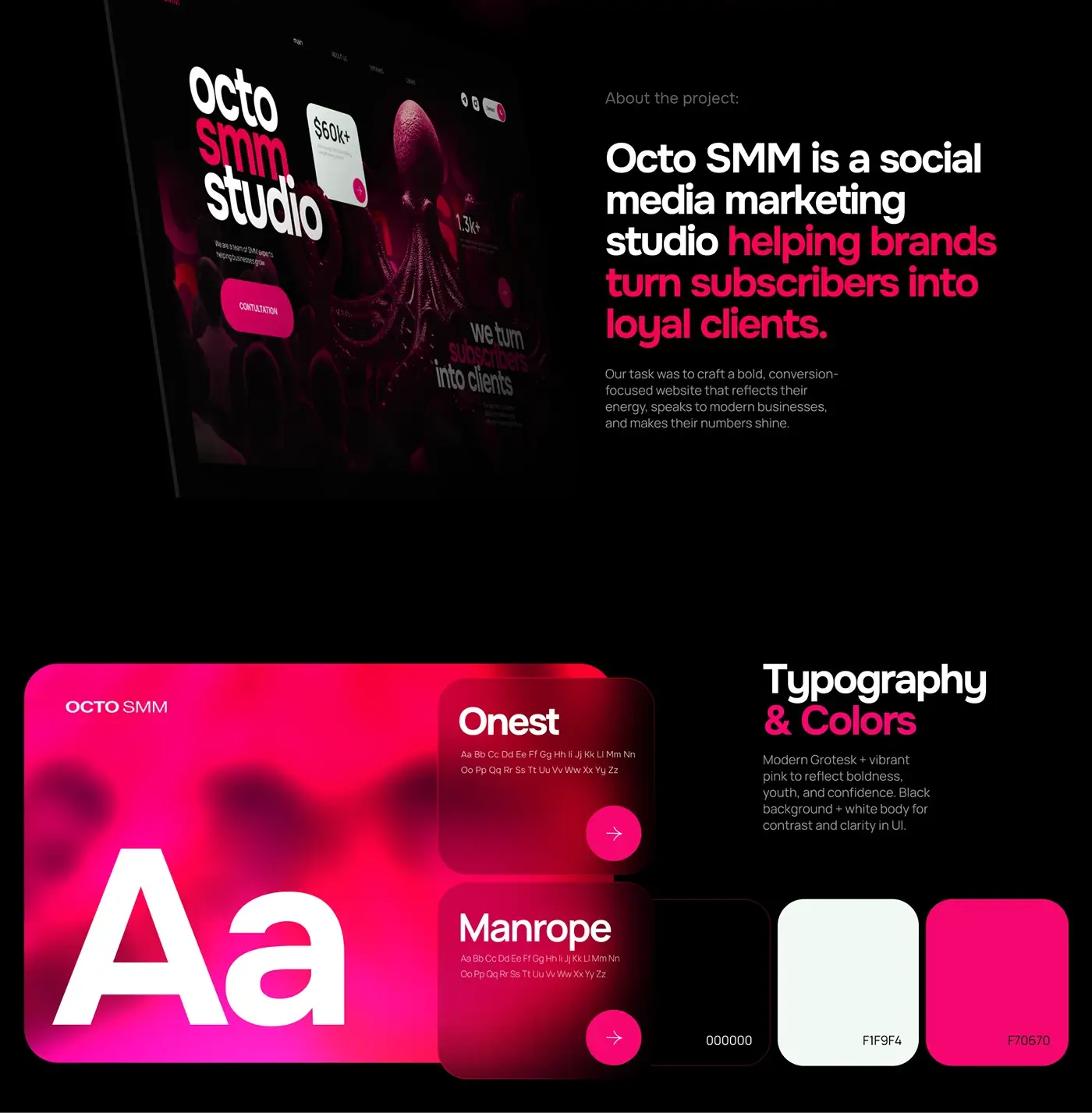 Octo SMM project overview and visual direction