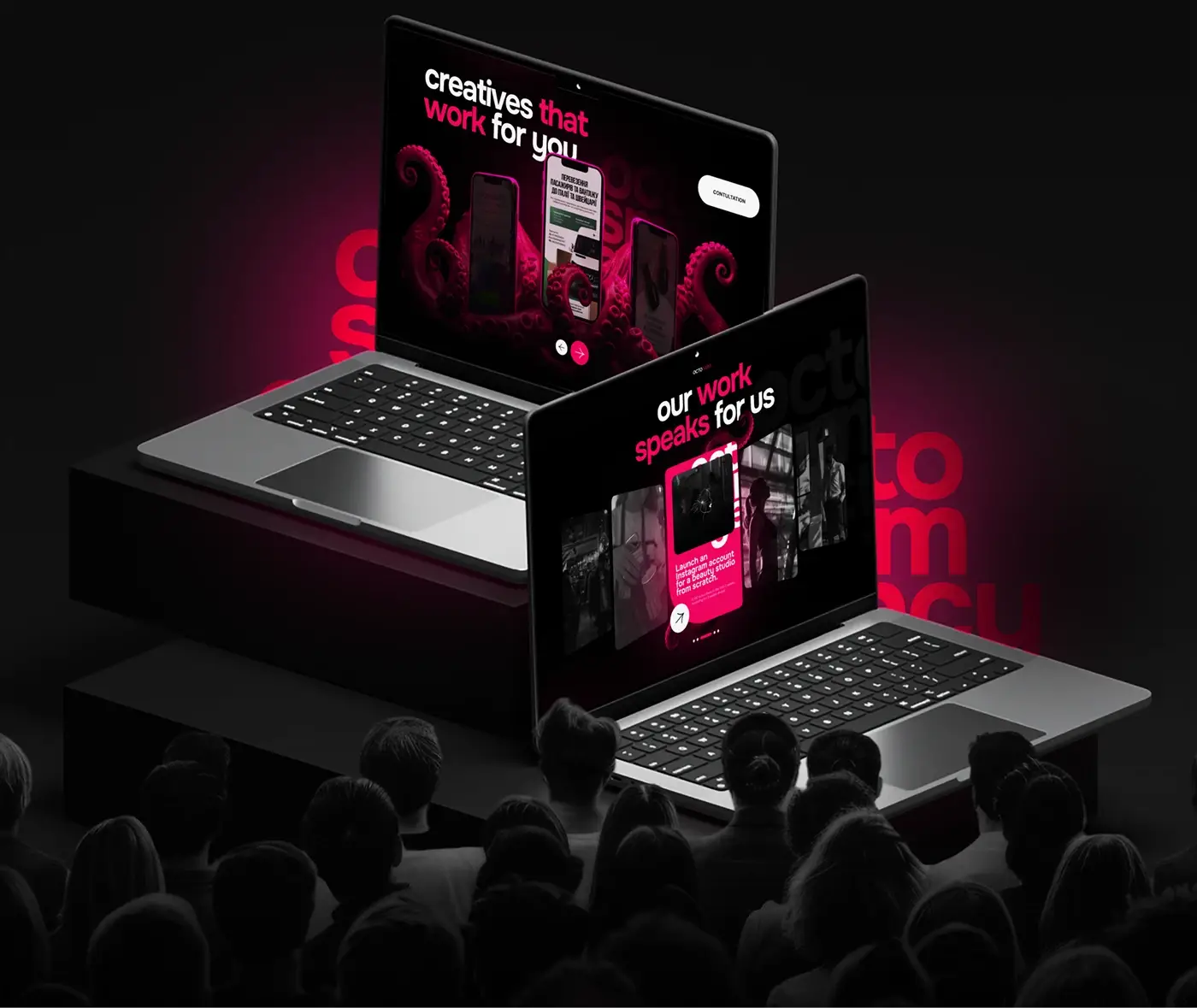 Octo SMM desktop website showcase